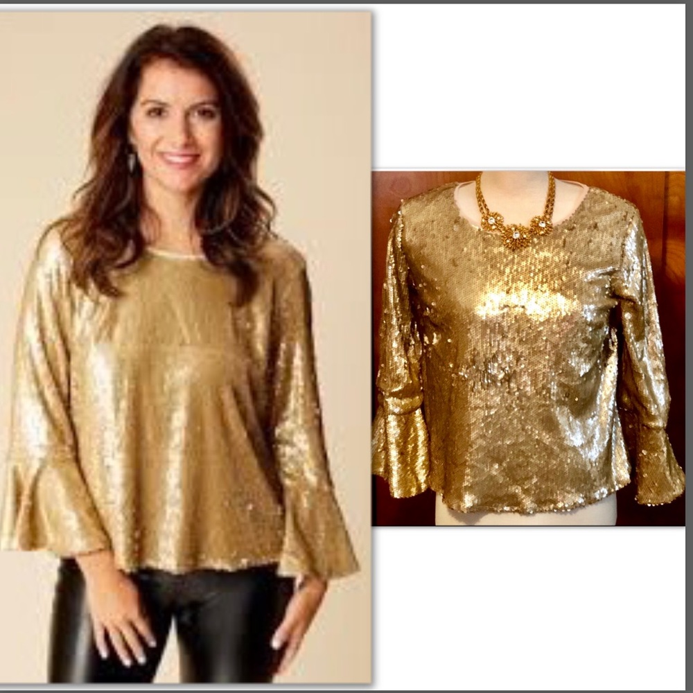 GOLD MATTE SEQUIN WITH A TOUCH OF BOHO